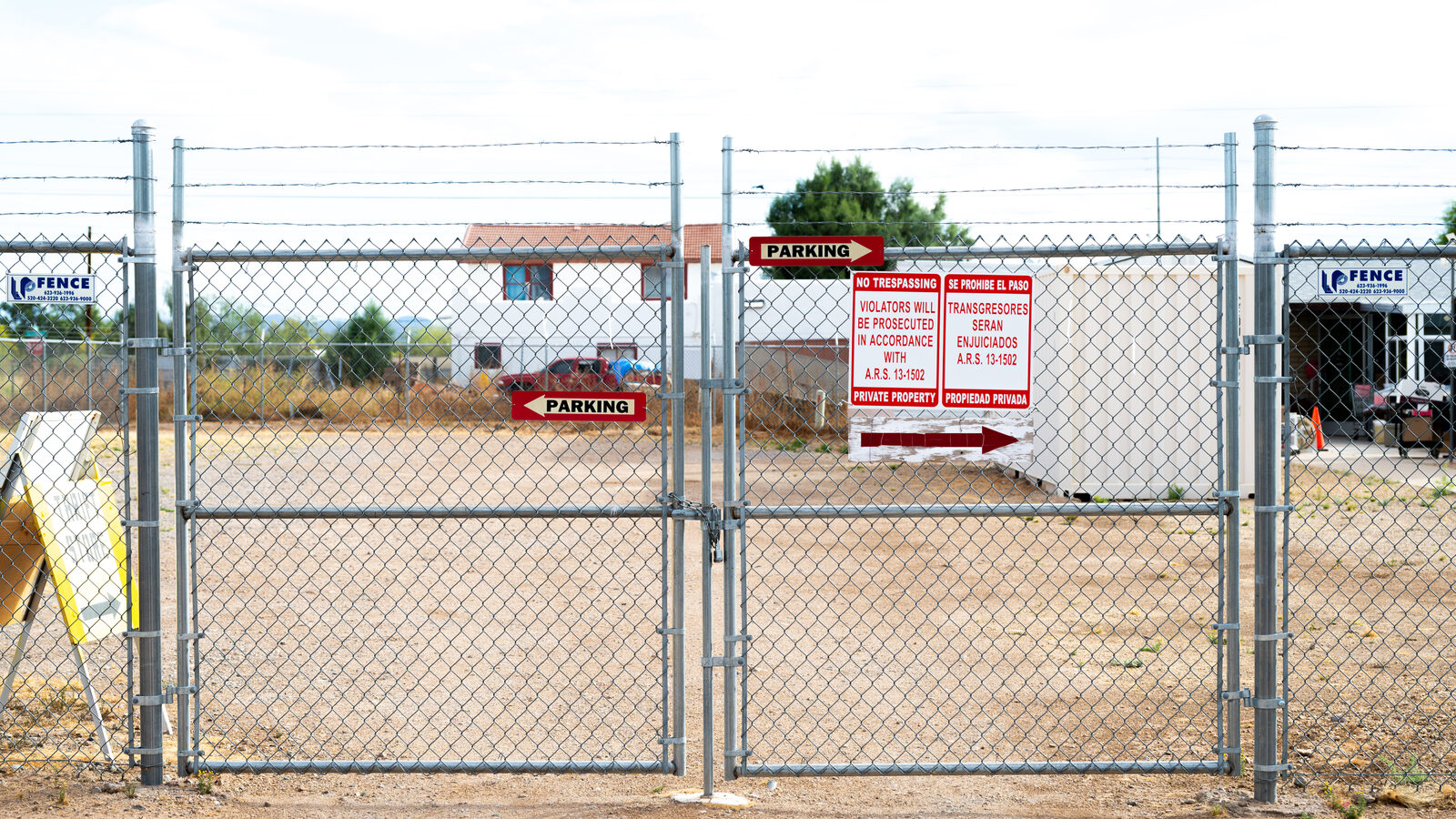 Chain link double gate commercial Arizona