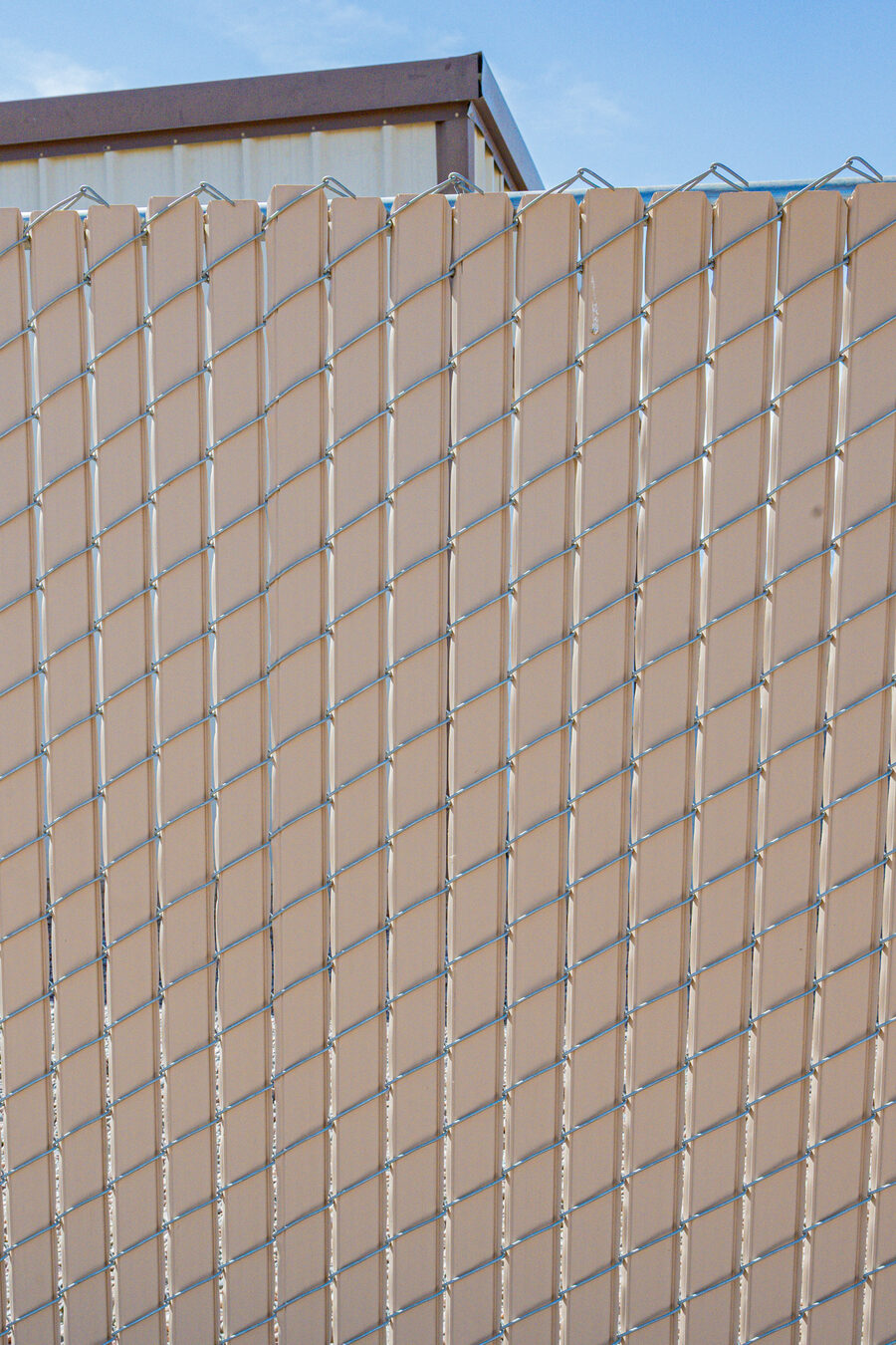 Privacy slat fence closeup Arizona
