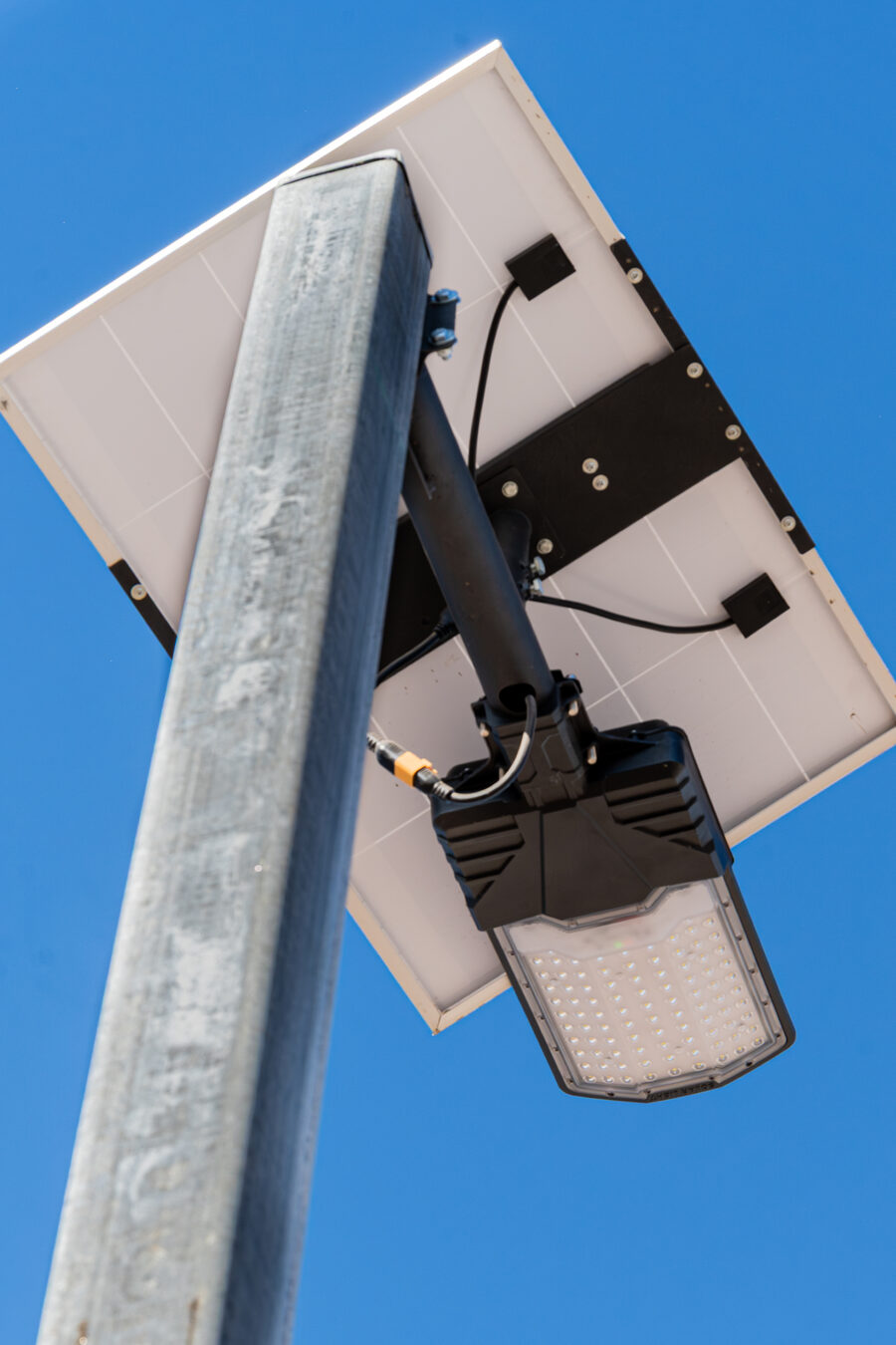 Solar LED light closeup Arizona