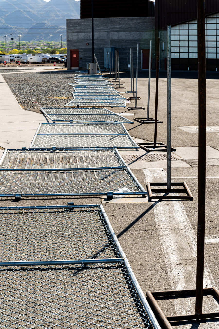 Temporary fence panel setup Arizona