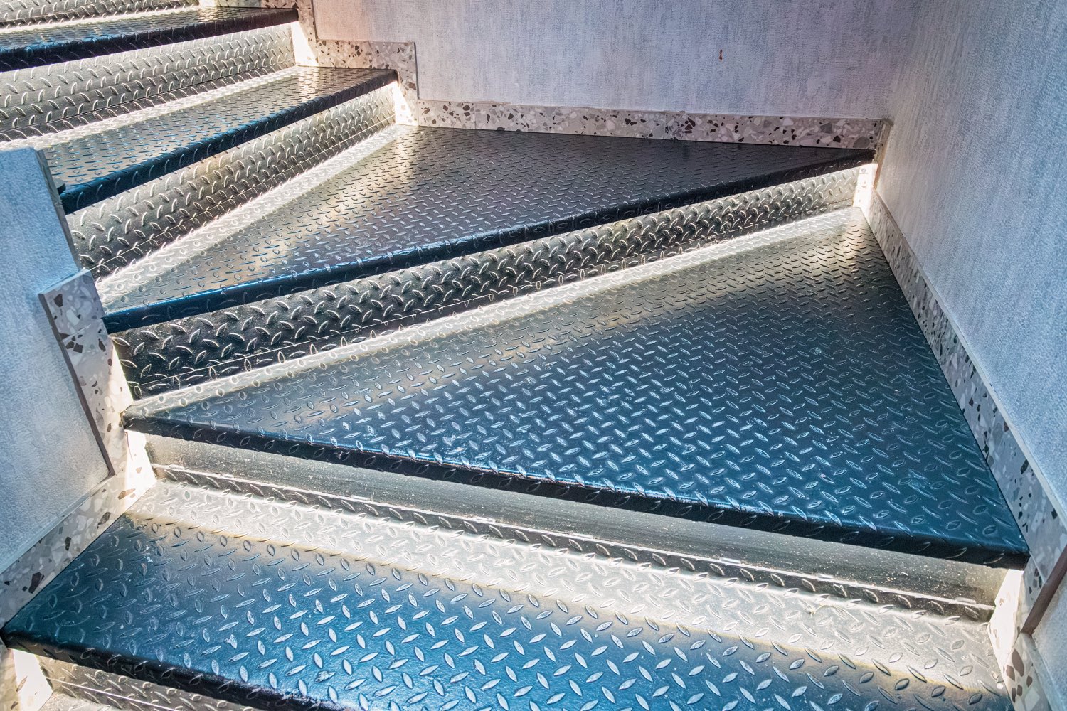 Steel diamond plate stair treads in Arizona