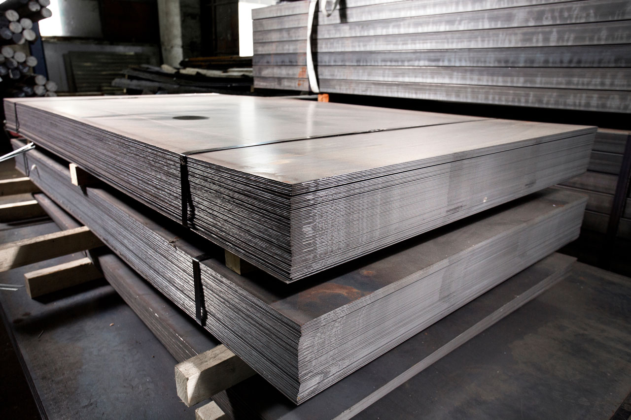 metal-b-decking B-Deck stocked at an LP Steel yard, Arizona